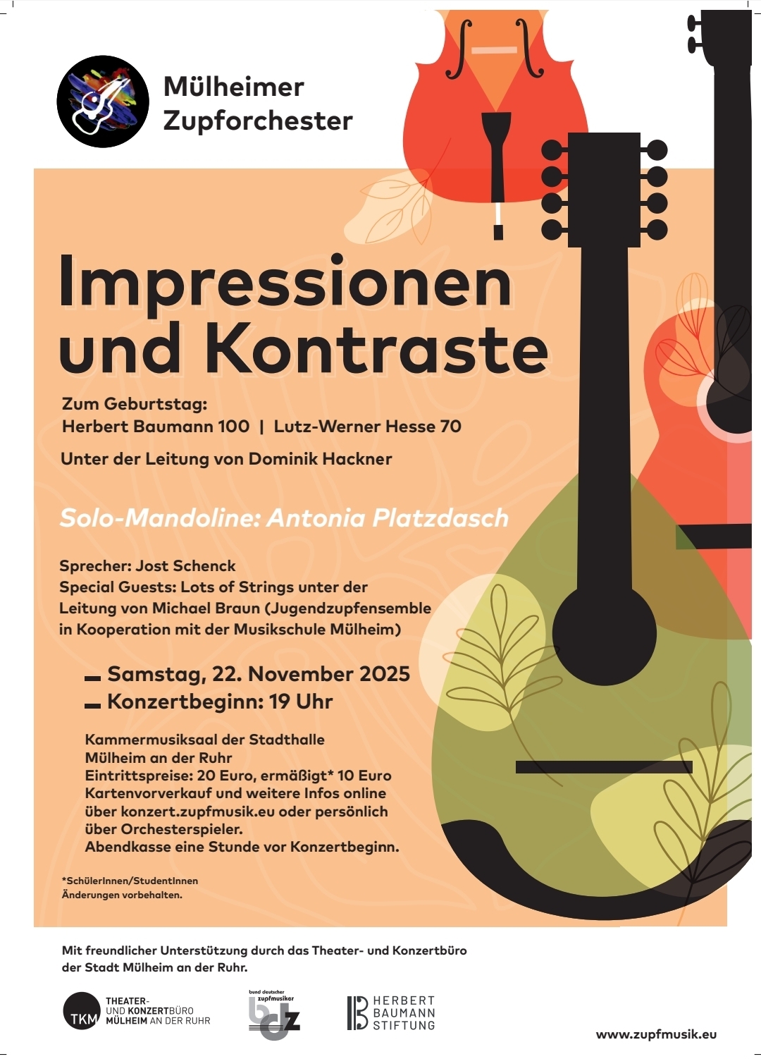 Konzert „Impressionen und Kontraste“ 22.11.2025 19.00 Uhr